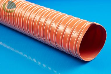 红色耐高温风管|耐高温矽胶风管|耐高温软管|通风管深圳虎牌管业有限公司